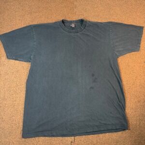 Triple Seven Blank T-Shirt Mens 5XL Black Heavyweight Cotton Short Sleeve Tee